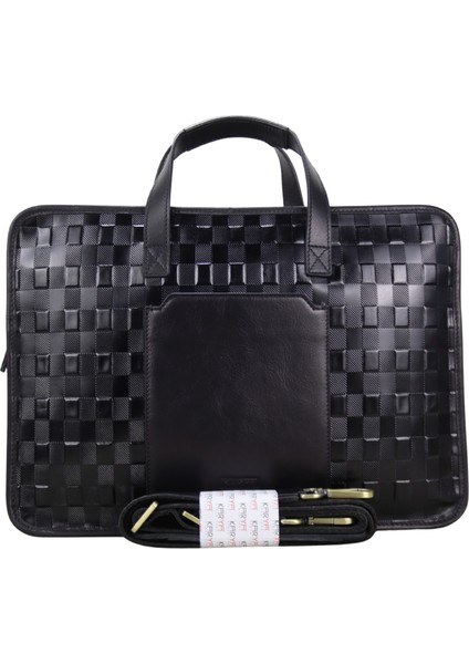 Erkek Hakiki Deri El Evrak Omuz Çapraz Çanta 9008