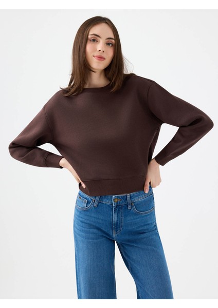 Kahverengi Kadın Sweatshirt LF2041105