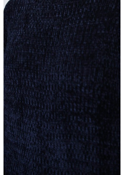 Bisiklet Yaka Şönil Indigo Kadın Kazak 25K0160K1 modelleri