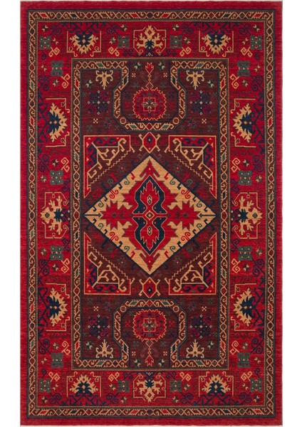 Cadis Kdm 04 red Vintage El Emeği Yüksek Kara Tezgah Halısı