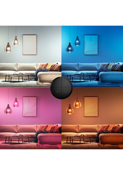 Tap Dial Switch Döner Anahtar, Siyah, Hue Uygulaması ile Kişiselleştirilebilir, Aksesuar modelleri