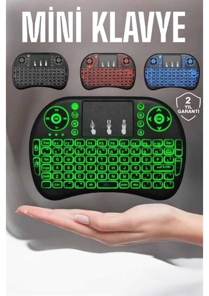 Wizard Tv Uyumlu Mini Klavye Q Klavye Işıklı Tüm Cihazlara Uyumlu fiyatları