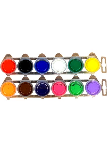 Collex Guaj Boya 12 Renk Karton Kutuda 25 ml 6228 fırsatları