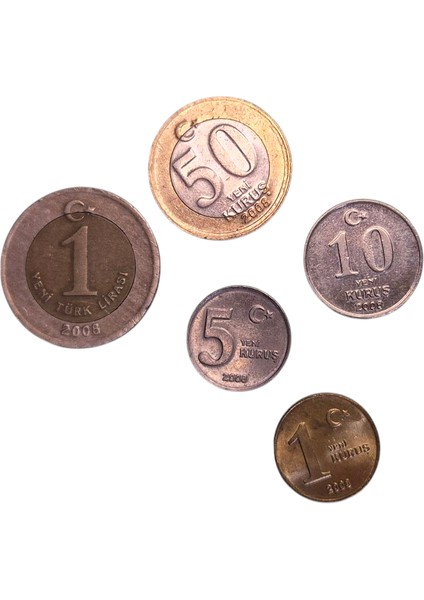2008 Yılı Ytl Madeni Seti(25 Kuruş Eksik)