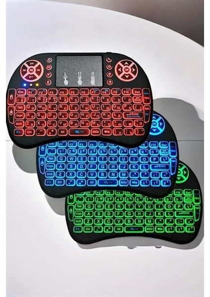 Wizard Işıklı Kablosuz Mini Q Klavye Tüm Cihazlara Uyumlu modelleri