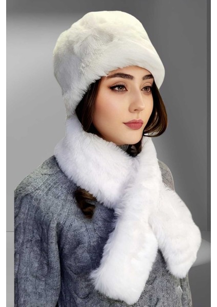 Kadın Vegan Kürk Kalpak-Atkı Set fiyatları