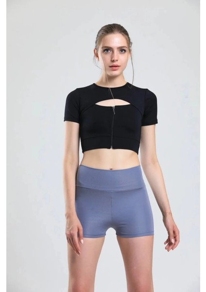 Kadın Toparlayıcı Dalgıç Kumaş Yüksek Bel Likralı Şort Sıkılaştırıcı Kısa Spor Tayt fırsatları