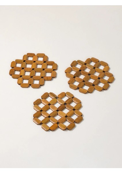 Pietro 3 Parça Ahşap Nihale Seti (15 Cm)