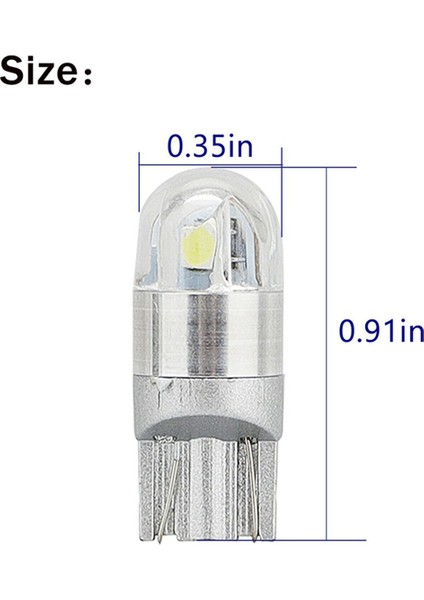 30PCS 6000K Canbus T10 168 194 W5W Dome Lisans Yan Işaretleyici LED Ampul Beyaz (Yurt Dışından)