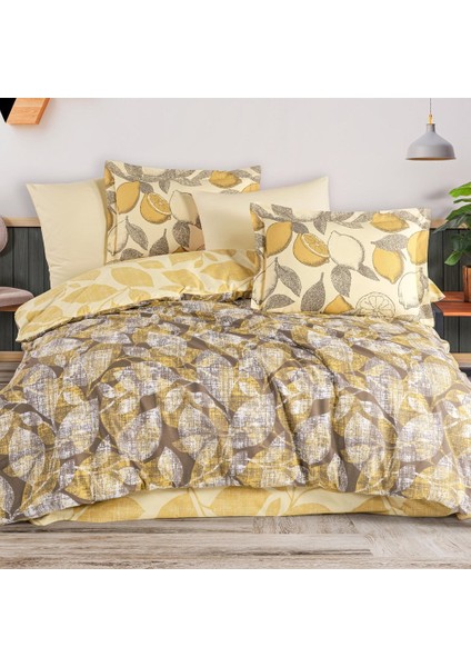 Calisse Sarı - Poplin Çift Kişilik Nevresim Takımı