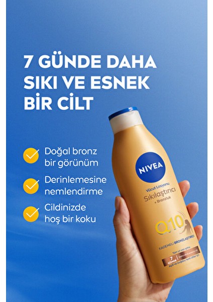 Q10 Bronzlaştırıcı Vücut Losyonu Sıkılaştırıcı Etki 250 ml X2 Adet Açık Tenli Ciltler İçin fiyatları