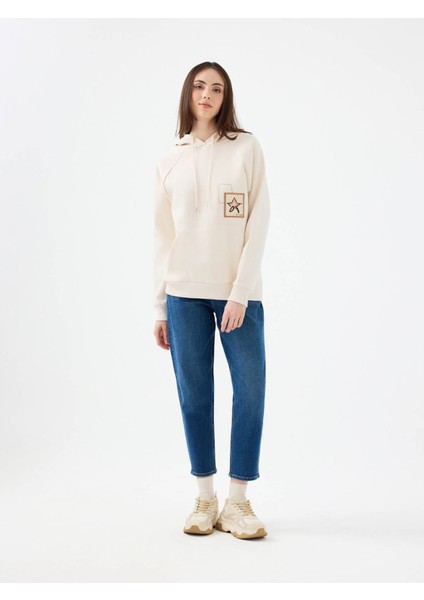 Ekru Kadın Sweatshirt LF2040768 fiyatları