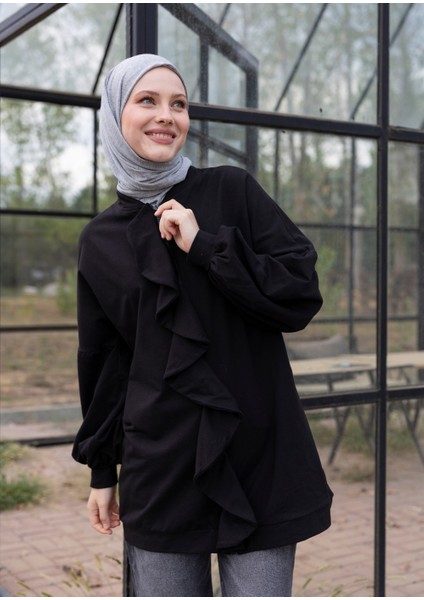 Tesettür Eşofman Üstü - Fırfır fırsatları