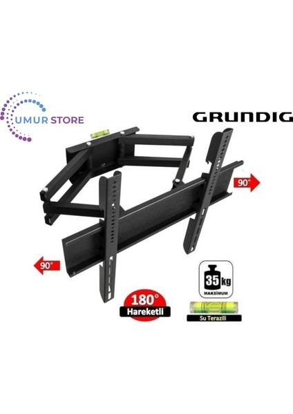 Tokyo 50 Gju 7900G 4K Ultra Hd 50" Uydu Alıcılı Google Smart 32”- 55” Çift Kollu Hareketli LCD LED Tv Askı Aparatı