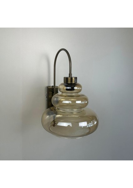 Lily Bal Rengi Cam Aplik Duvar Lambası Modern Otel Cafe Vintage Salon Yatak Odası Merdiven Retro
