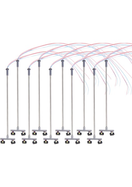 10PCS 2led Street Lambası 1 100 Ho Ölçekli Sokak Işık Manzarası Kum Tablosu Model 2 Için Mini Lampost (Yurt Dışından) modelleri