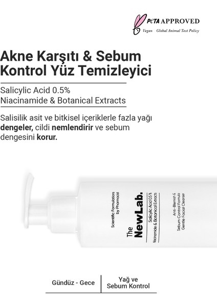 Yağlı Ve Akneye Eğilimli Ciltler Için Temizleme Jeli 200 ml (%0.5 SALİCYLİC ACİD, NİACİNAMİDE)