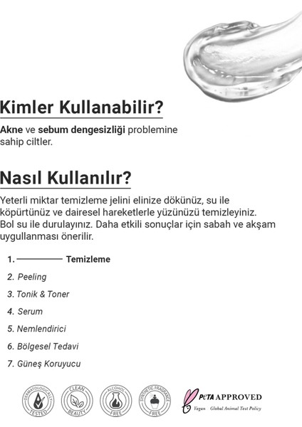 Yağlı Ve Akneye Eğilimli Ciltler Için Temizleme Jeli 200 ml (%0.5 SALİCYLİC ACİD, NİACİNAMİDE)