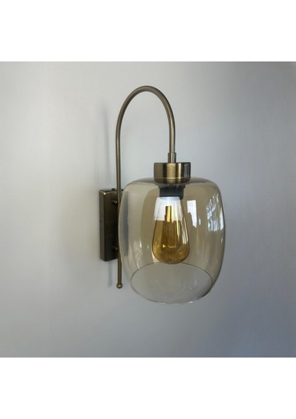 Pearl Bal Rengi Cam Aplik Duvar Lambası Modern Otel Cafe Vintage Salon Yatak Odası Merdiven Retro