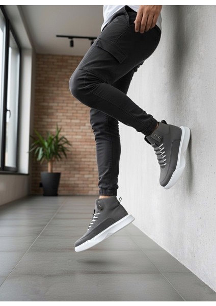 ET0321 Gizli Bağcıklı Erkek Füme Beyaz Taban Spor Bot fiyatları