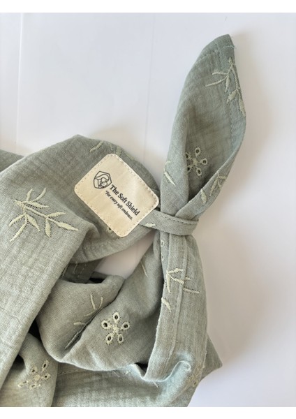 Çok Amaçlı Bebek Emzirme Örtüsü Keseli - %100 Organik Müslin - Banyo Havlusu - Battaniye-Puset Örtüsü-Baby Shower Hediye