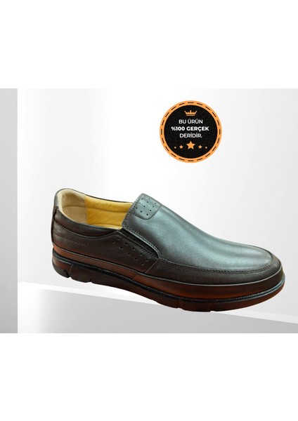 G-961 Erkek Hakiki Deri Ortopedik Esnek Klasik Ayakkabı