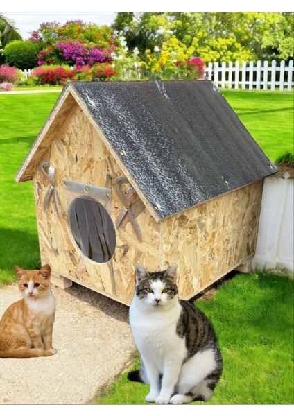 Kedi Evi Kedi Yuvası Kedi Barınağı 2 Kedilik 40X45X45CM fiyatları