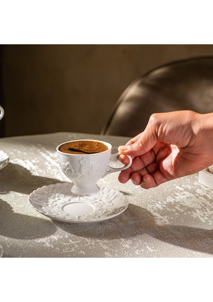 Laren 90 ml 6'lı Kahve Fincan Takımı