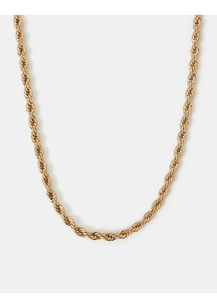 Twisted Kolye Gold Çelik