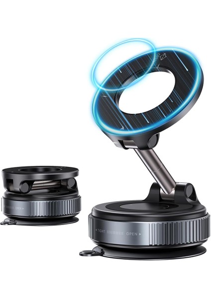 360 Dönebilen Ayarlanabilir Araç Içi Tutucu Kullanılabilen Vakumlu K007 Magsafe Telefon Tutucu