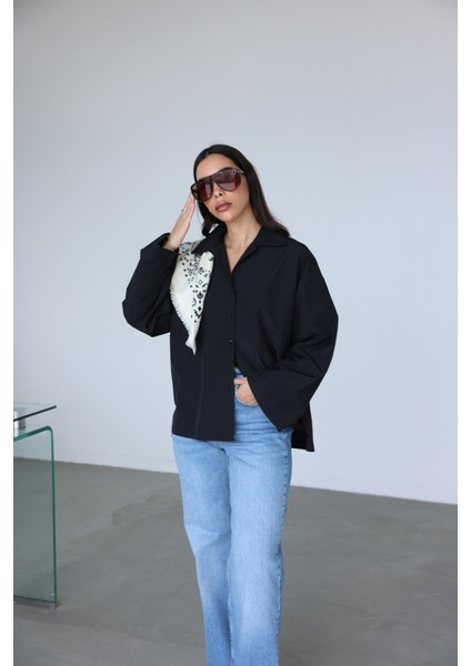Önü Kısa Arkası Uzun Oversize Gömlek