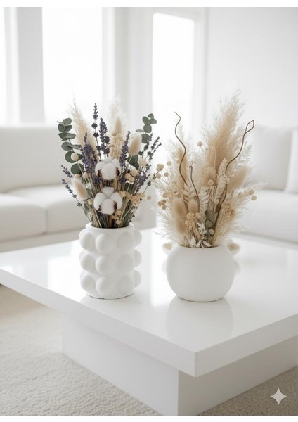 El Yapımı Modern Tasarım 2'li Bubble Vazo Seti - Dekoratif Ev Aksesuarı fiyatları