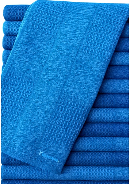 Shine 2’li 40X60CM Mikrofiber Cam Bezi Seti – Mavi ve Turuncu, Ev ve Araç Cam Temizlik Bezi