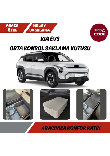 Kia Ev3 Orta Konsol Saklama Kutusu-Organizer
