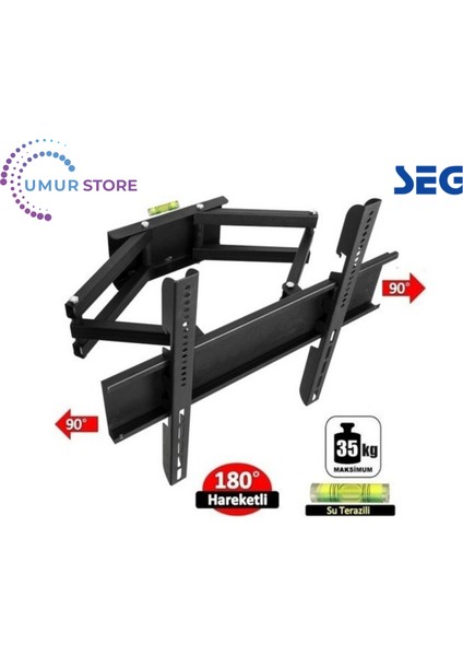 55SBU740 55" 4K Smart 32”- 55” Çift Kollu Hareketli LCD LED Tv Askı Aparatı