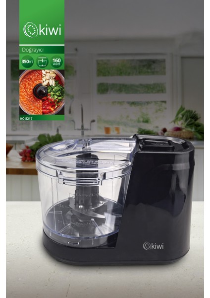 KC-8217 Mini Doğrayıcı | 350 ml Kapasiteli & Paslanmaz Çelik Bıçaklı