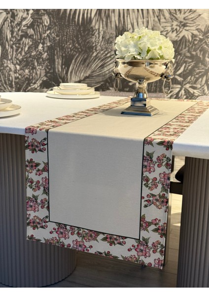 Keten Rosa Desen Runner 40X140 cm