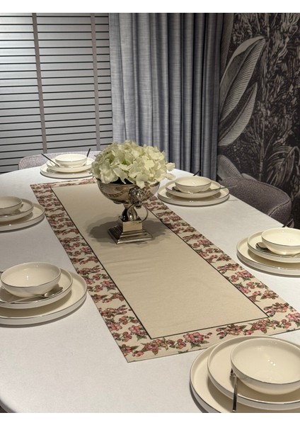 Keten Rosa Desen Runner 40X140 cm fırsatları