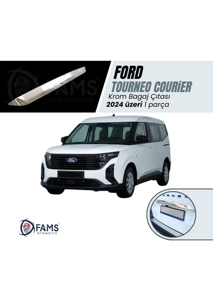 Ford Tourneo Courier Krom Bagaj Çıtası 2024 Üzeri Paslanmaz Çelik