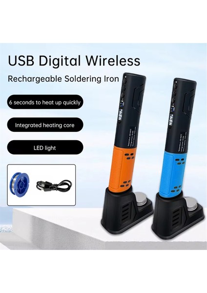 Taşınabilir USB Kablosuz Elektrikli Havalandırma Demir LED Dijital Ekran Lehim Kalemi Şarj Edilebilir Lehim Araç Mavi (Yurt Dışından) fırsatları