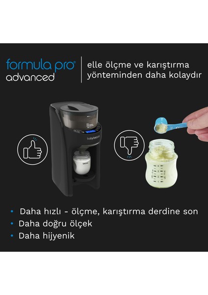Formula Pro Advanced Siyah Otomatik Bebek Mama Yapma Makinesi