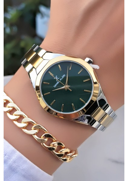 Orijinal Çelik Kordon Kadın Kol Saati 3 Atm Su Geçirmezlik Gold Gümüş Renk Bileklik Hediyeli DK584C4