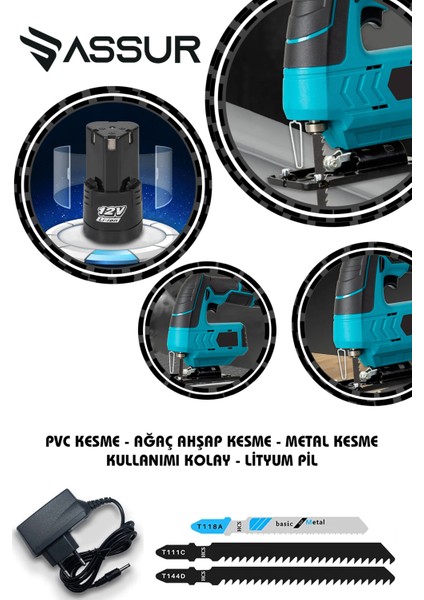 Profesyonel 12 V Çift Akülü Şarjlı Dekupaj Testere Makinesi fiyatları