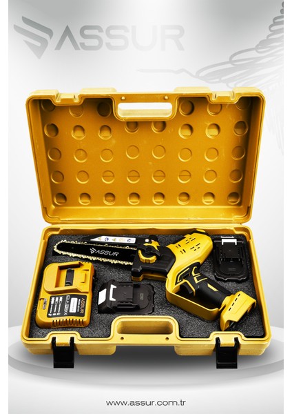 21V Çift Akü Otomatik Yağlamalı El Testeresi Ağaç Odun Dal Kesme Budama Dijital Gösterge modelleri