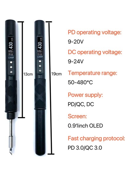 L245P Pd 65W Dc 90W Taşınabilir Elektrikli Havalandırma Demir Qc Pd Dıy Elektrikli Onarımlar Için JBC245 Siyah (Yurt Dışından) indirimleri