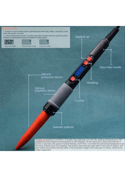 2x Dijital Ekran Sabit Sıcaklık Elektrikli Havalandırma Demir D61 Bakım Özel Lehimleme Aracı 936 Ab Fişi (Yurt Dışından) modelleri