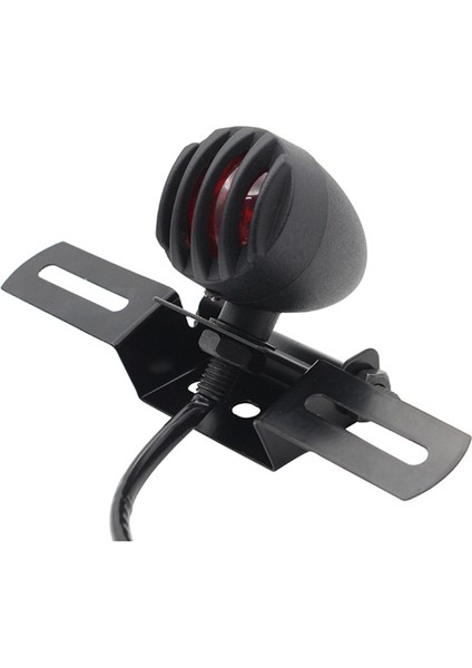 2x Motosiklet Arka Lambası Kırmızı Fren Helikopter Için Plaka Tutucu Kuyruk Işığı ile Işık Tutmayı Durdurun Bobber Cafe Racer (Yurt Dışından) modelleri