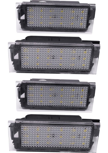 4pcs Araba LED Numaralı Plaka Plaka Işığı Renault Megane 2 Clio Laguna 2 Megane 3 Twingo Master Vel Satis (Yurt Dışından)