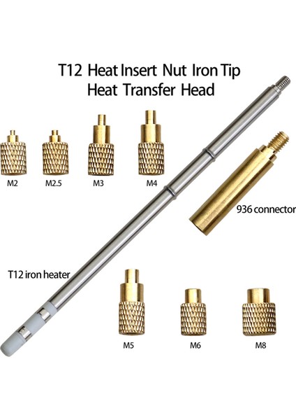 Isı Ekleme Somun Demir Uç T12 Lehimleme Demir Uç Dahili Ipucu Uç M2-M8 Pirinç Sıcak Somun Takma Kiti (Yurt Dışından) fiyatları