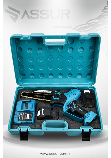 21V Çift Akü Otomatik Yağlamalı El Testeresi Ağaç Odun Dal Kesme Budama Dijital Gösterge modelleri